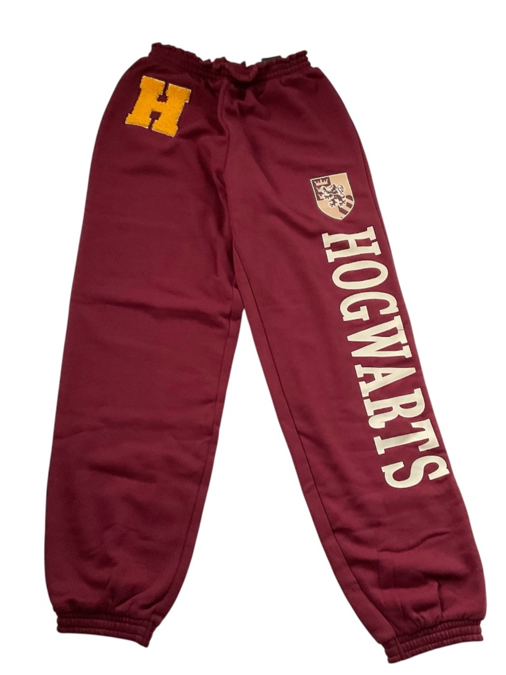 H&M Harry Potter Kids Hogwarts Sweatpants Joggers Sz 14 / 11-12Y Maroon Varsity